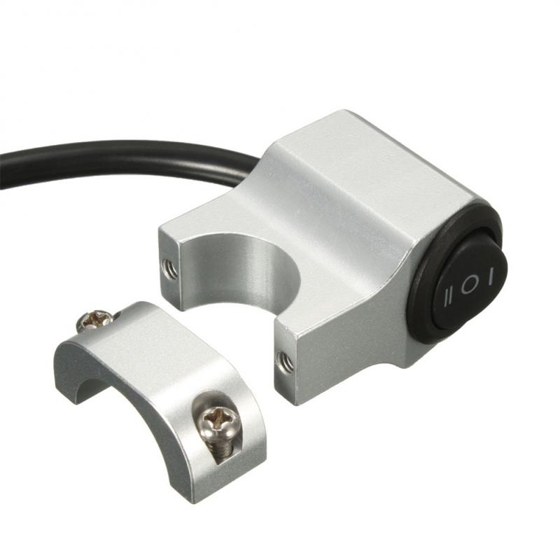 12V Aluminum Alloy Motorcycle Handlebar Switch Modified Handlebar Three-position Waterproof Switch Fog Spotlight Switch Tested