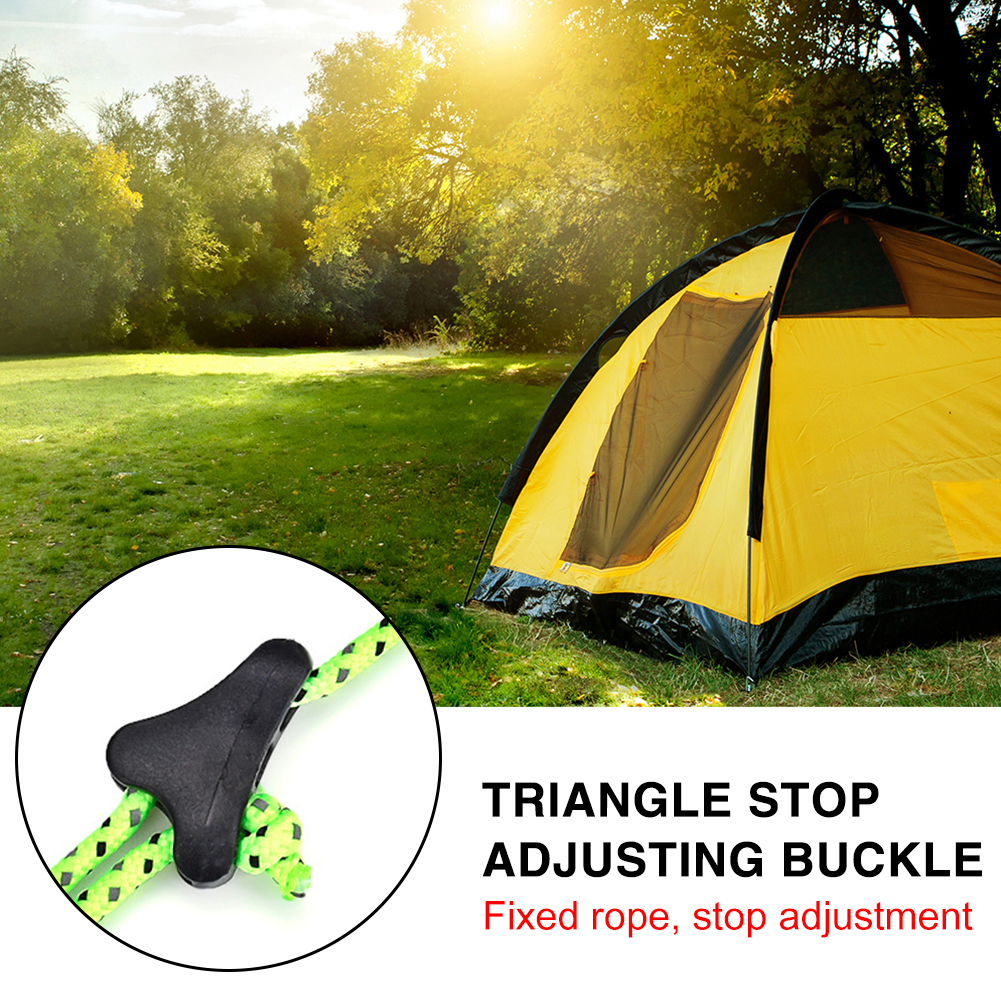 Camping Tent Rope Buckles Cord Tightener Tools Fastener Adjuster Non-Slip Rope Camping Portable Outdoor Elements