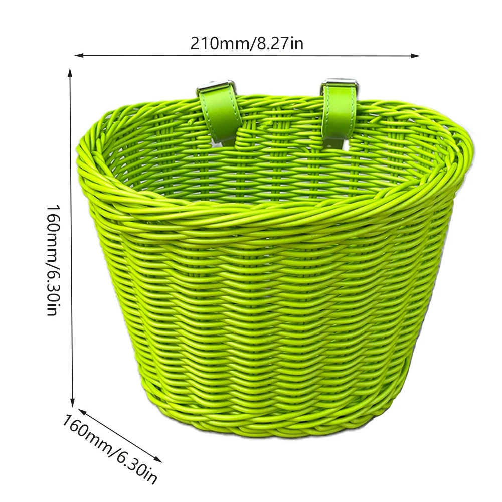 Woven Bicycle Basket Childrens Bike Front Handlebar Baskets Scooter Front Storage Pouch Foldable Removable Bicycle Bag & Pannier: Navy Blue