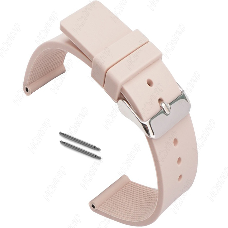 Correa de silicona para reloj de 14mm, 16mm y 18mm, correa de repuesto Universal para reloj para mujer y hombre, pulsera resistente al agua, accesorios para relojes: Blue pink / 18 mm