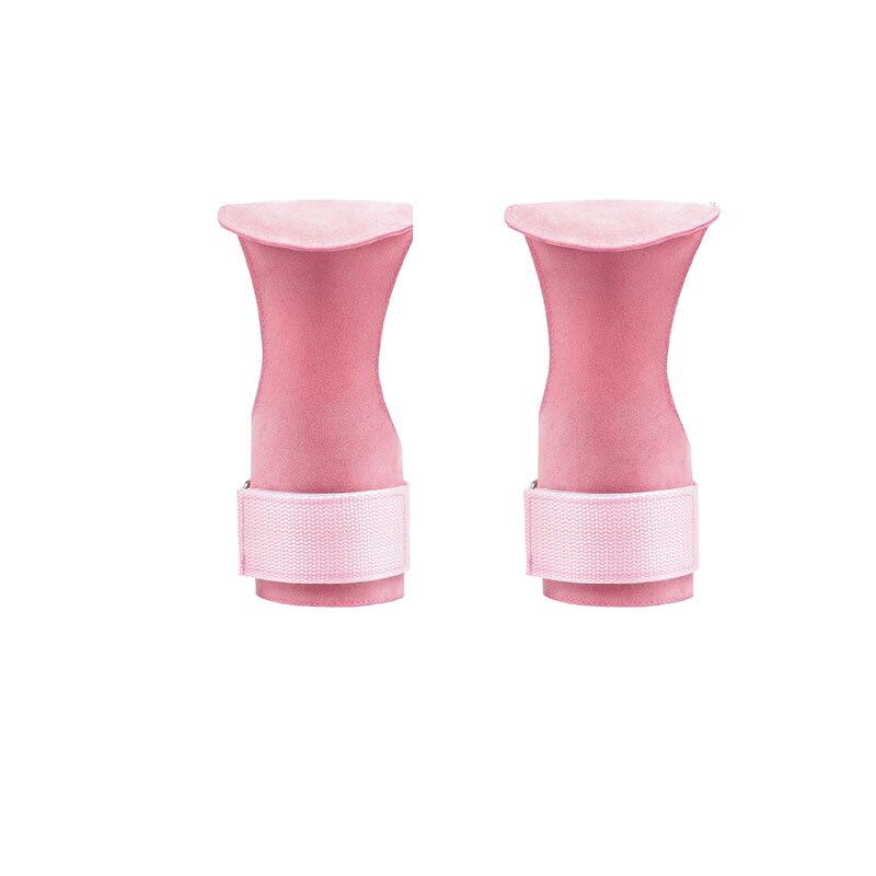 Gants de gymnastique antidérapants en cuir de vache, poignées, coussinets de levage, ceinture de puissance, d&#39;entraînement, Crossfit, gants de Fitness, Protection des paumes: pink 1 pair