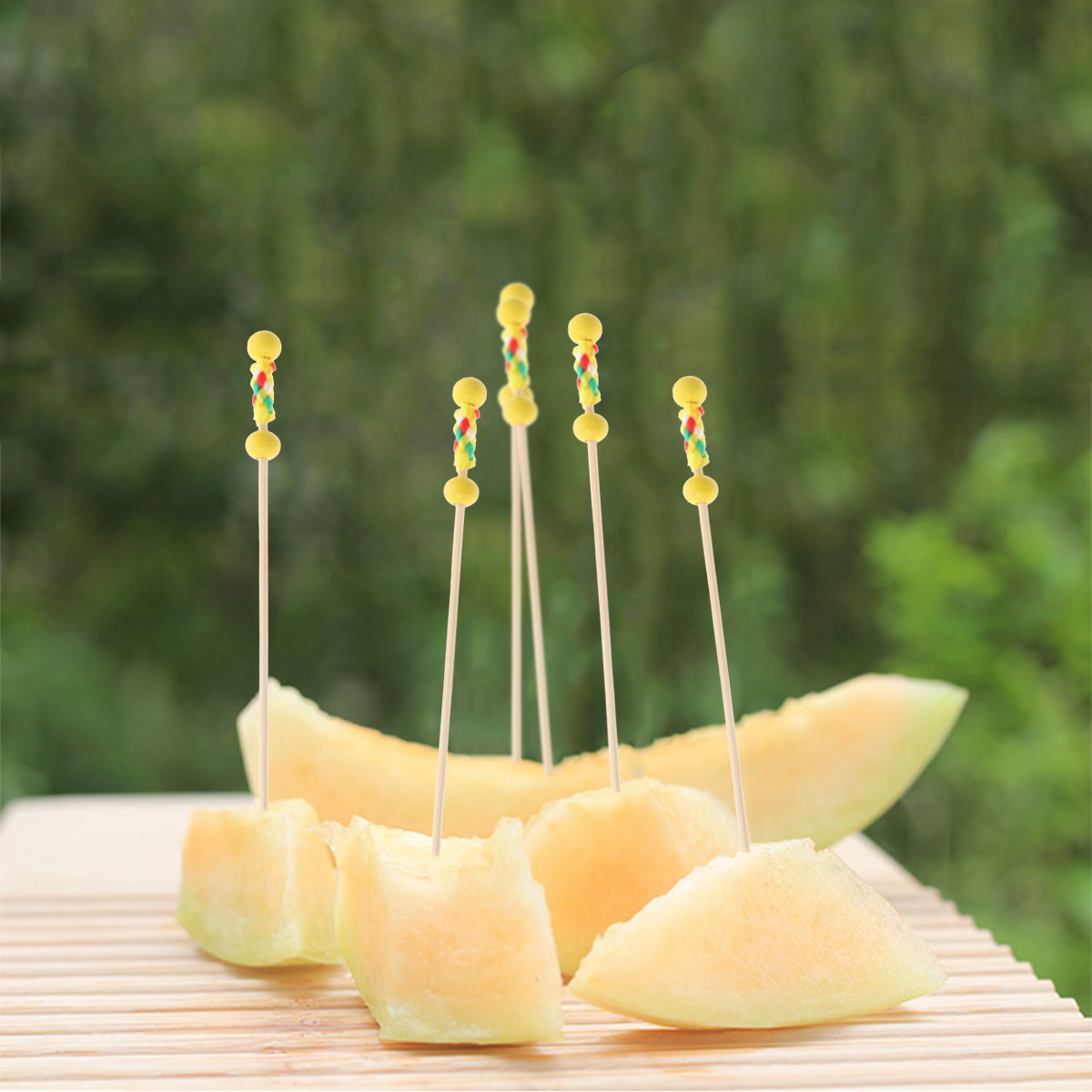 Wedding Party for Toothpicks Sticks Drink Picks Food Fruit Disposable Wooden About 100pcs