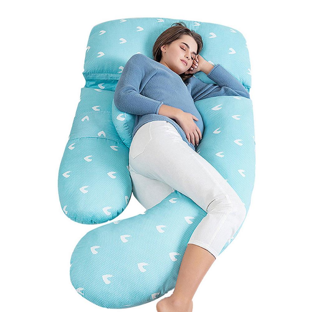 Multifunctional Cotton Maternity U-shaped Oversized Pillow Soft Removable Cover Pregnant Women Side Sleeping Full Body Pillow