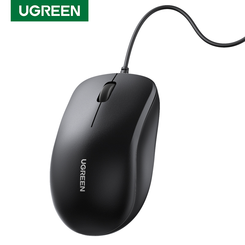 UGREEN USB Wired Mouse with Ergonomic 1200 DPI 3 Buttons Mouse for Laptops and PCs