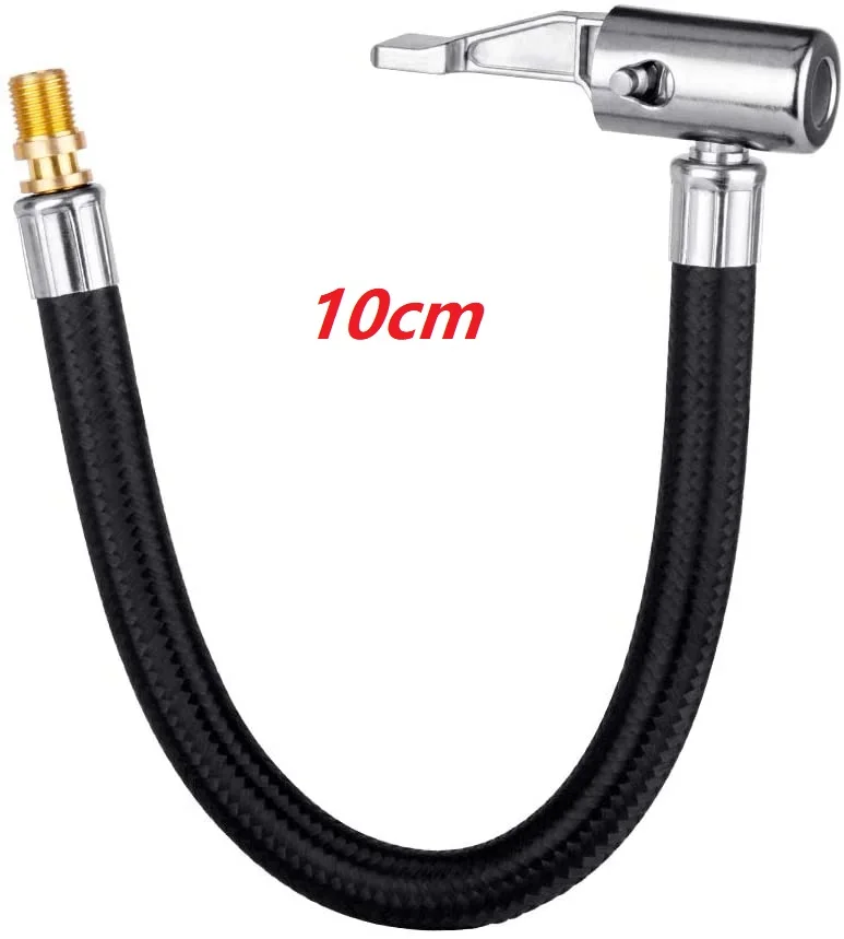 Pyörän moottoripyörän auton renkaan ilmantäyttöletku ilmatäytteinen pumppu jatkoputki sovitin kierrettävä renkaan ilmaliitäntä lukittava ilmaistukka: Armeijan vihreä