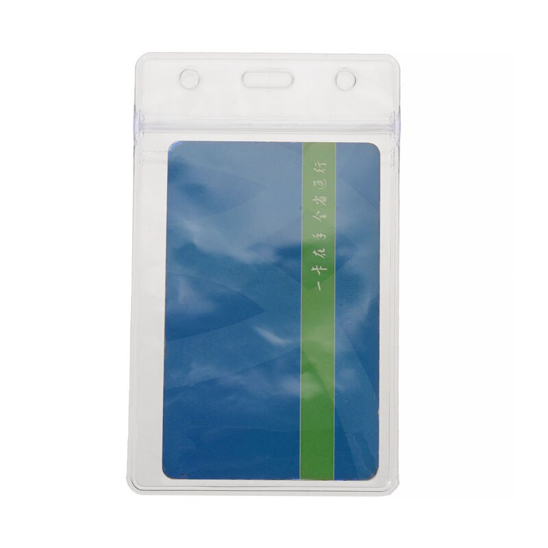 10pcs ID Card Holder Transparent PVC Work Permit Badge Holder Bank Credit Card Protection Case Waterproof For School Supplies