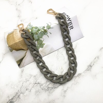 37-115 CM Frosted Alloy Fish Bone Plastic Chain Resin Chain Bag Strap for Handbags For Women Accessories Colorful Ladie: F / 115cm