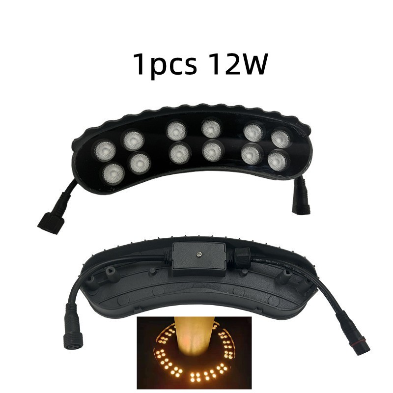 1 stks 12 W Boom Holding Lamp Outdoor IP65 Waterdichte Tuin Spot Ondergrondse Lampen Landschap Verlichting AC85-265V DC24V RGB Licht: Black / YELLOW / 0-5W