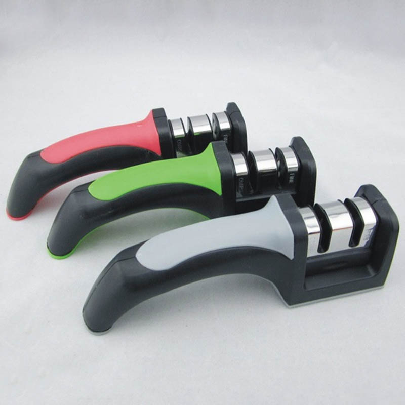 1 ud. Afilador de cuchillos de Cocina 3 agujeros piedras de afilar cuchillos herramientas pelucas de encaje frontal taidea Piedra afiladora