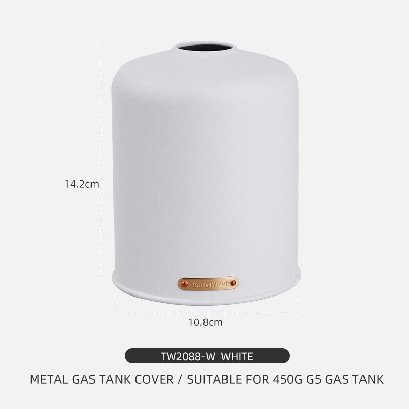 Thous Winds 450/230g Gas Canister Metal Cover Protector Outdoor Camping Gas Fuel Cylinder Storage Bag Canister Cover Protector: TW2088-W