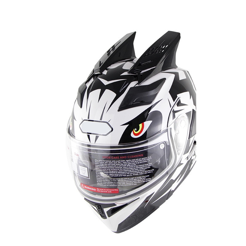 Neue Motorrad Rennen Helm hörner Horn dekoration Mehrfarbig Neue Motorrad Helm Dekoration