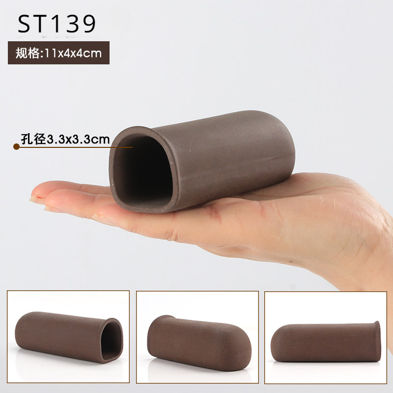 Refugio de cerámica para acuario, cueva de cría, decoración, tubo oculto para acuario, pecera, nido de camarones, adornos de cueva para casa: Marrón