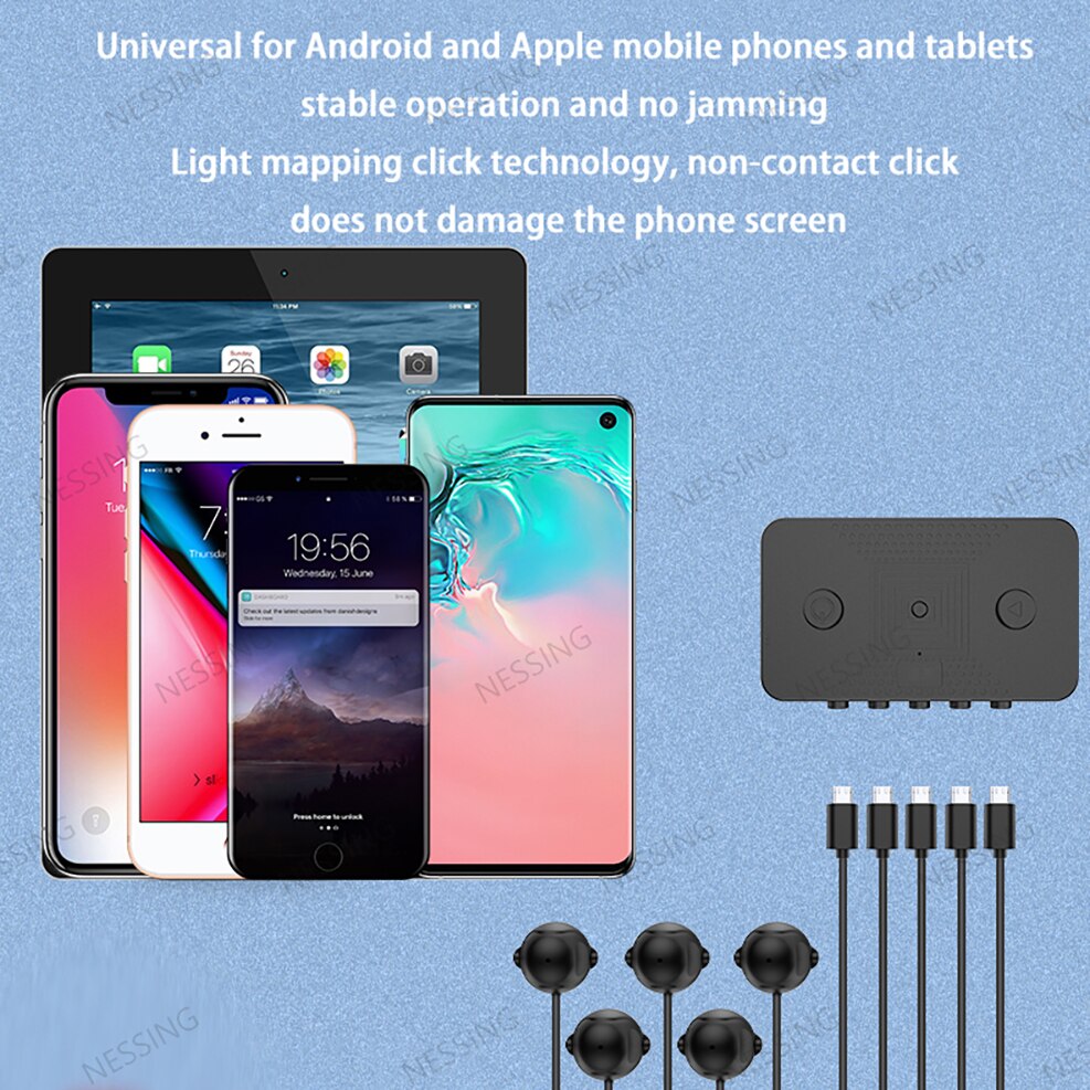 Universal Screen Clicker Mute Phone screen auto clicker physical linker Game Screen Touch Automatic connection For Android IPad8