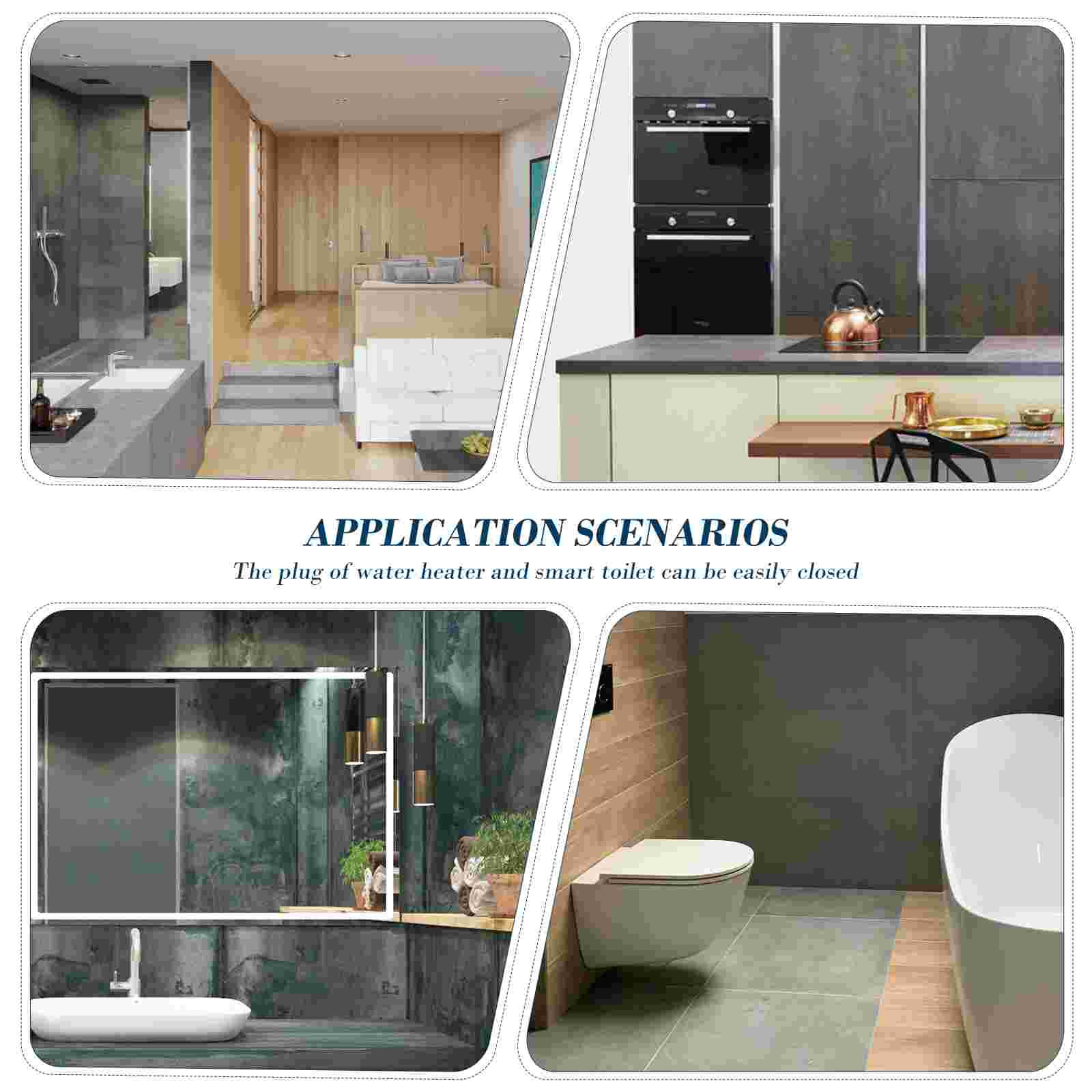 1PC Splash-proof Double-position Socket Cover Adhesive Type Switch Socket Cover