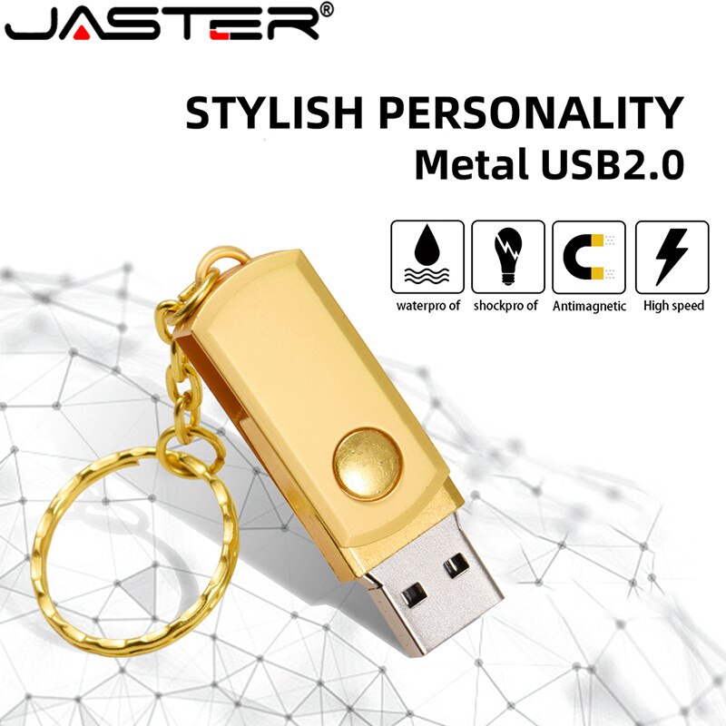 Rvs Usb 2.0 Pen Drive 256Gb 128Gb Usb Flash Drive 16Gb 32Gb 64Gb Pendrive usb Stick Met Sleutelhanger Flash Drive