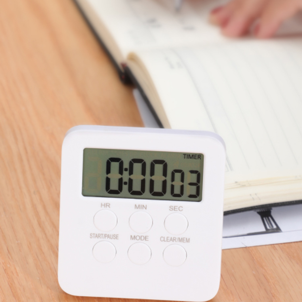 Magnetic Kitchen Timer Digital Timer Cooking Timer Clock &amp; Alarm Display Silent Beeping Multi-function Timer