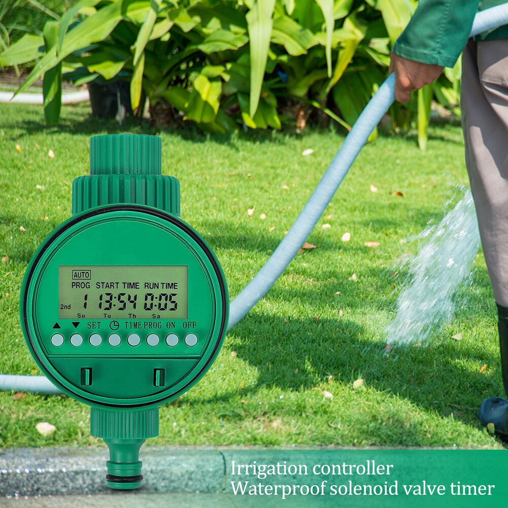 Temporizador de riego de jardín electrónico, pantalla LCD, controlador de riego automático, válvula de inteligencia, dispositivo de Control de riego