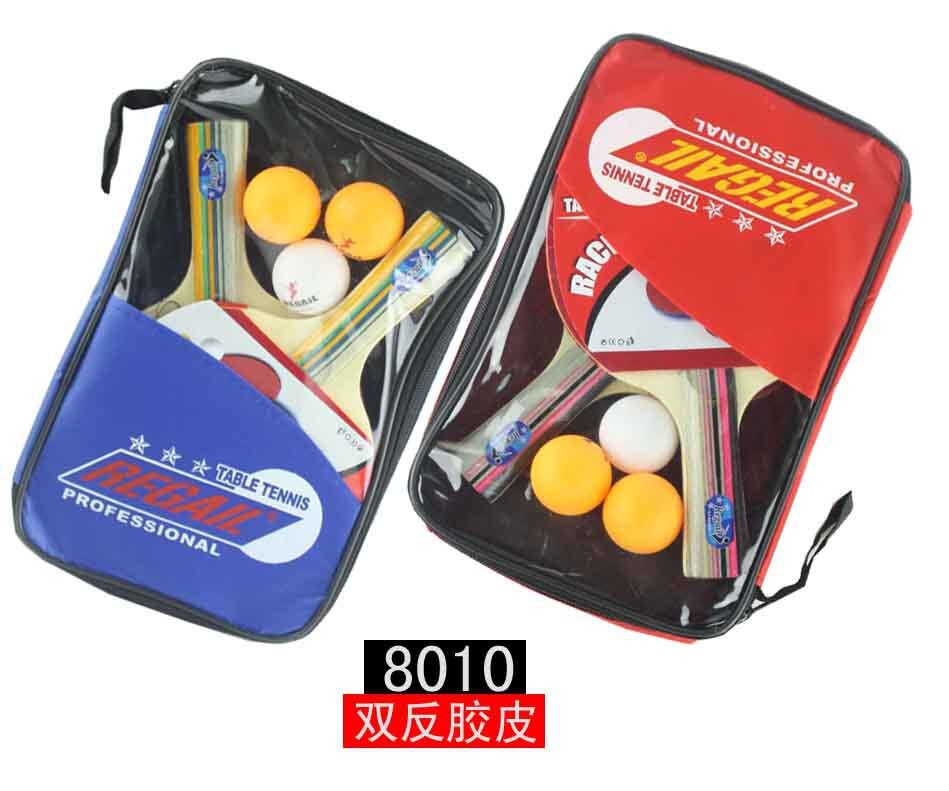 Horizontale Grip Shake hand Grip Tafeltennis Racket Pingpongpeddel puistjes In rubber Ping Pong Racket Racket Pouch 1 Paar bal