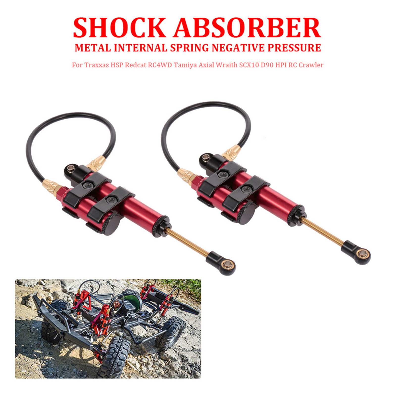 RCXAZ RC amortisseur 110mm réglable ressort interne amortisseur d'huile 1/10 RC grimpeur de roche jouet pièces amortisseur pièces de mise à niveau