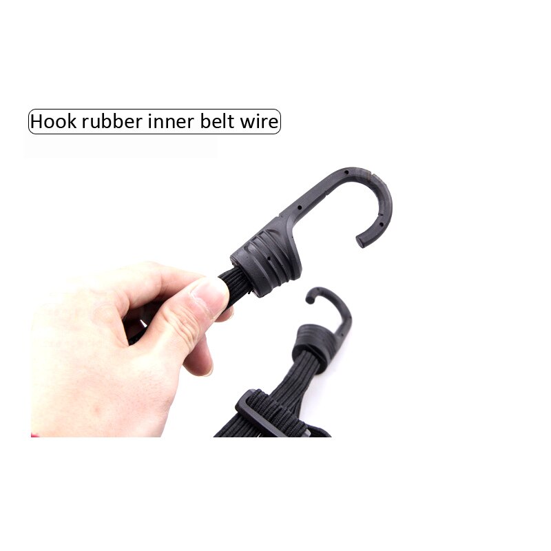 Banda elástica retráctil de 60cm para equipaje de motocicleta con 2 ganchos Red de equipaje para motocicleta