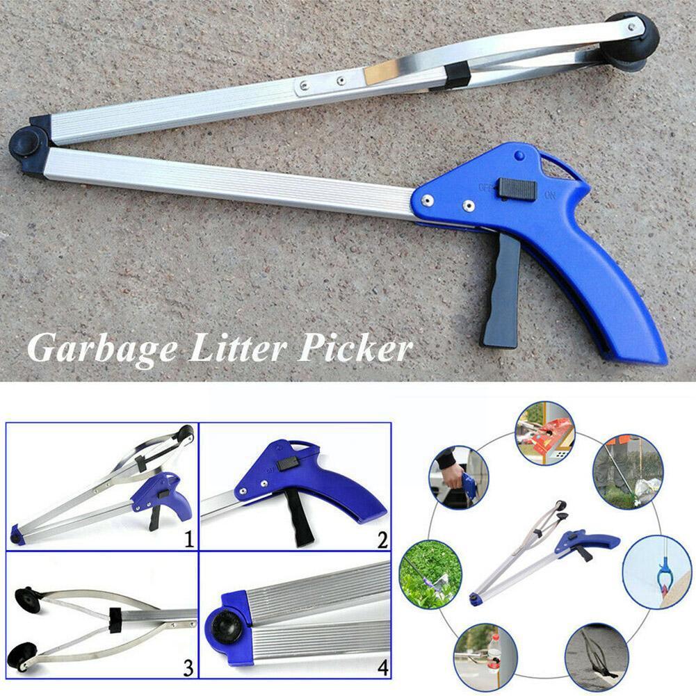 82cm Foldable Garbage Pick Up Tool Grabber Reacher Extend Up Reacher TOOL Reach Grab Folding Stick Pick Extend Grabber Reac H5C8
