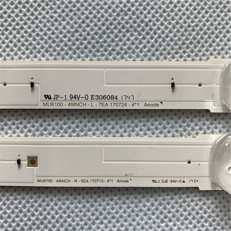 LED Backlight strip 5+7 lamps For Samsung 49 inch TV E306084 MU6100-49INCH-R/L-7/5EA-170724/170713-4*1 Anode tv parts