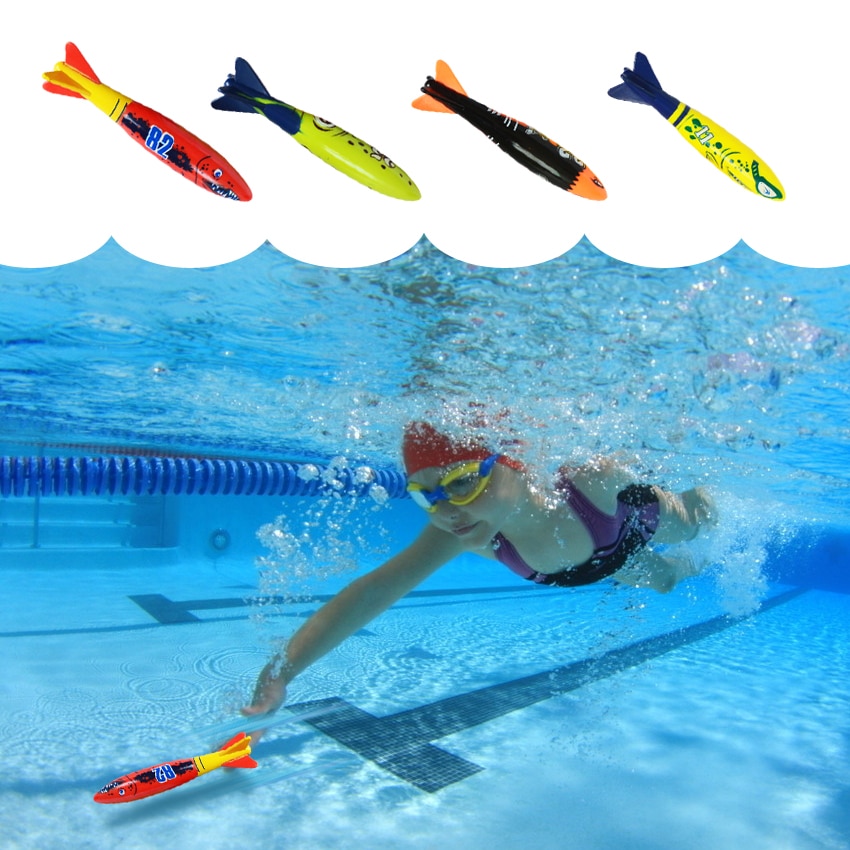 Summer Shark Rocket Throwing Toy Funny Swimming Pool Diving Game Toys for Children Dive Dolphin Accessories Toy