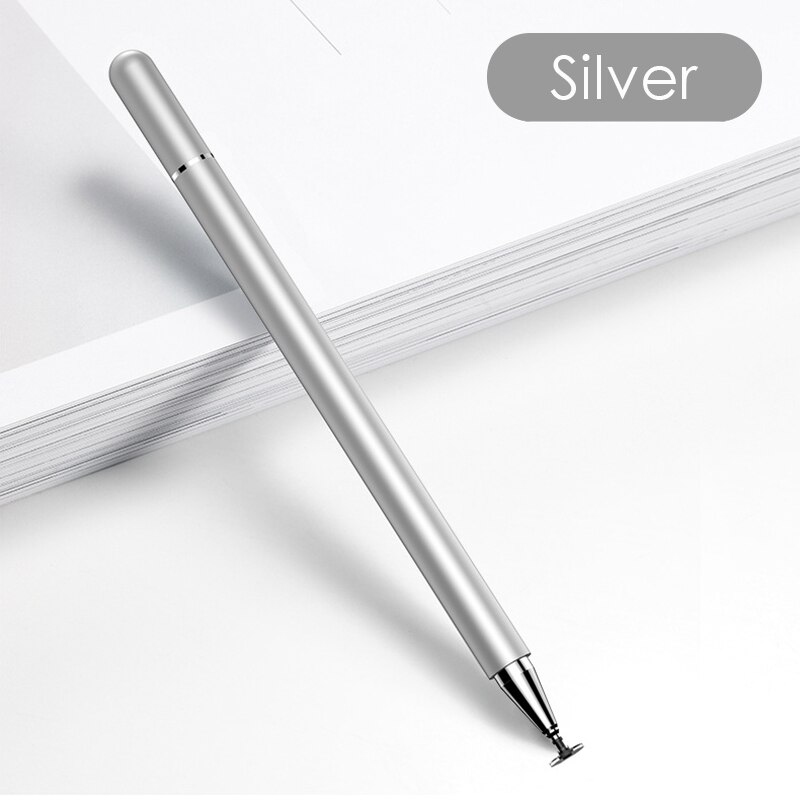 Stylet pour smartphone, tablette, écran capacitif, crayon, écriture, dessin, stylet tactile pour ipad, compatible avec tous les appareils android: Argent