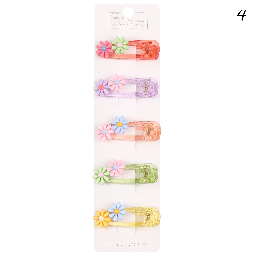 5 Pcs Baby Meisjes Mooie Fruit Sequin Haar Clips Prinses Glanzende Kleurrijke Haarspelden Haarspeldjes Leuke Zoete Hoofddeksels Haar Accessoires: 04