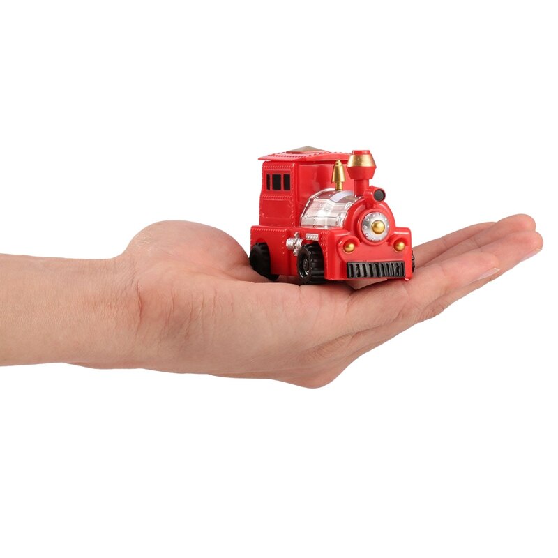 Ic induktivt legetøj, ic induktivt tog med tuschpen, bevæger sig efter en tegnet streg til førskoleundervisning og børn (
