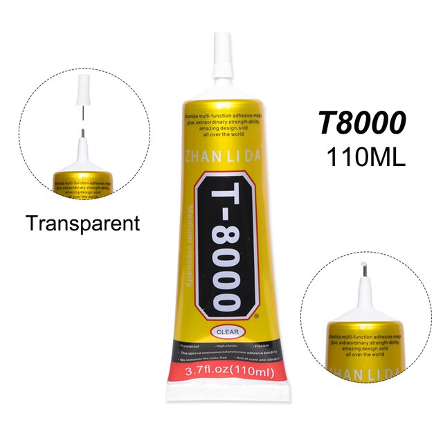 Waterproof E7000 110ml Super Glue Phone Glass Metal Adhesive Cloth Fabric Epoxy Wood Transparent Textile T6000 B6000 T9000 T8000: T8000 110ML Clear