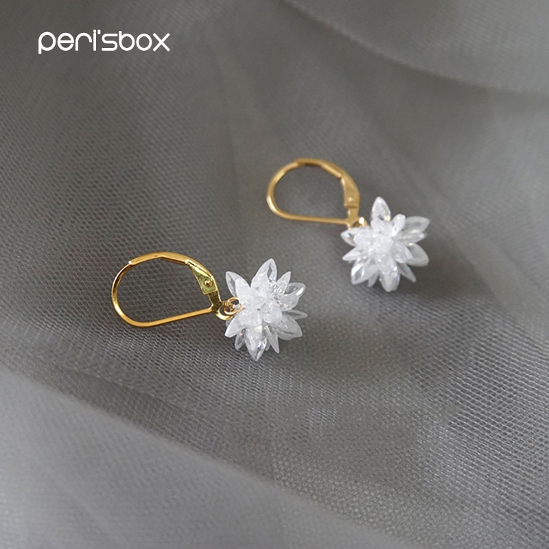 Peri'sBox Goud Kleur Kleine Cubic Zirk Oorringen voor Vrouwen Opknoping CZ Huggie Earring Minimalistische Hoops Oorbellen