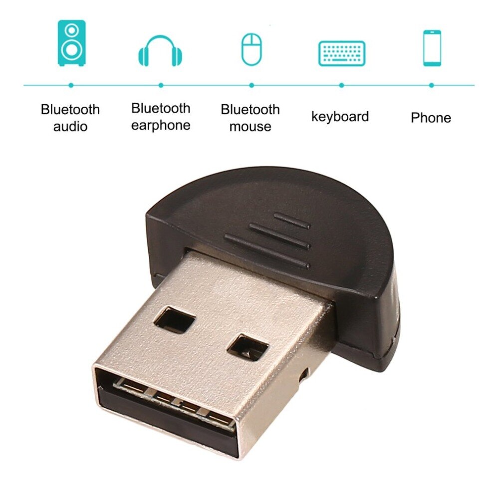 Mini USB Bluetooth Adapter Wireless USB Dongle V2.0 For Laptop PC Win 7/8/10/XP