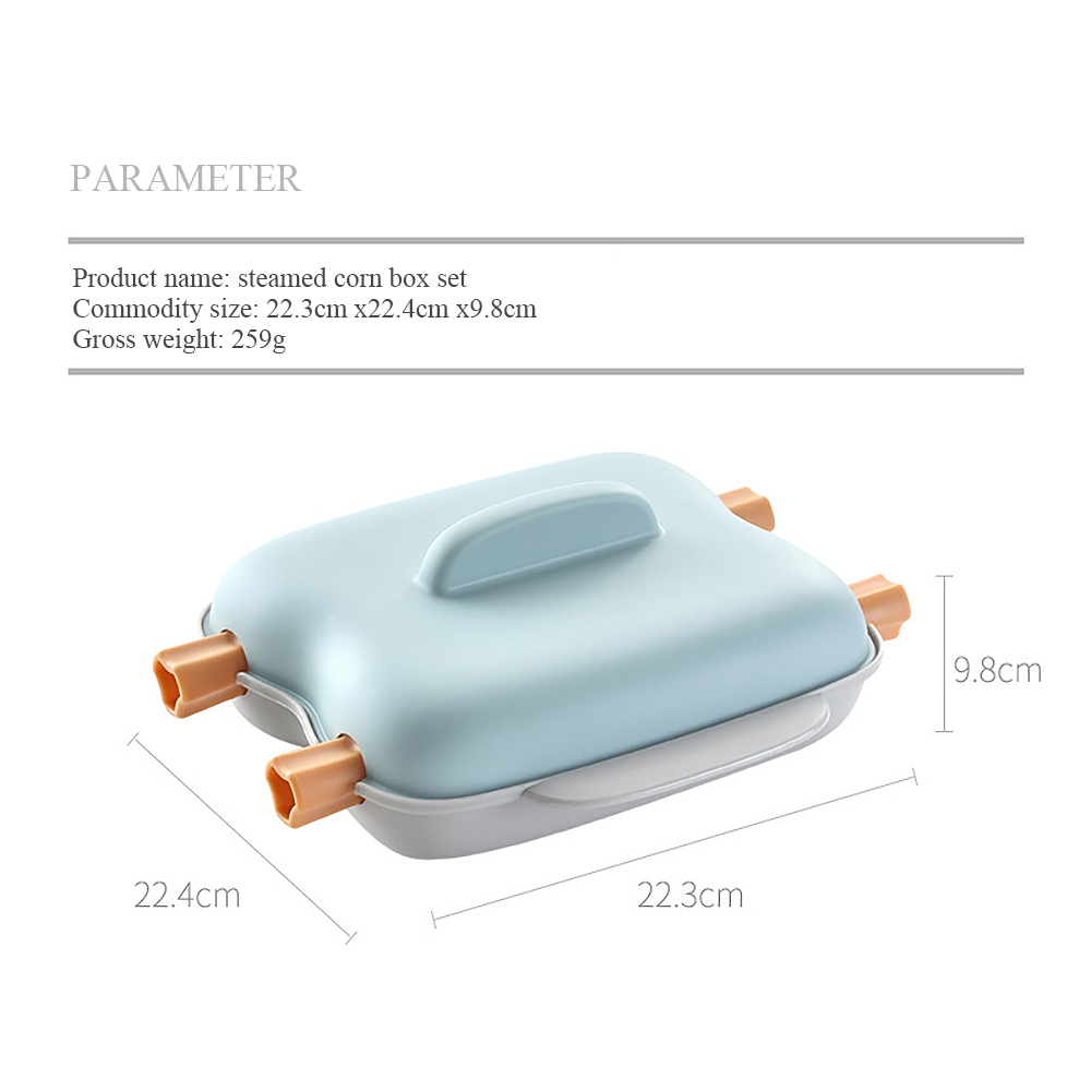 Kitchen Corn Box Microwave Steamed Corn Box Steamed Egg Steamer Cookware Storage Box Kitchen Tools