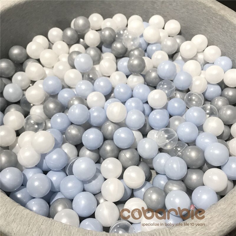 80pcs/lot Silver Grey Gold Soft Plastic ToyBalls Water Pool Ocean Wave Ball Baby Funny Toys Stress Air Ball Outdoor Fun Sports: z.sliverz.bluepearl