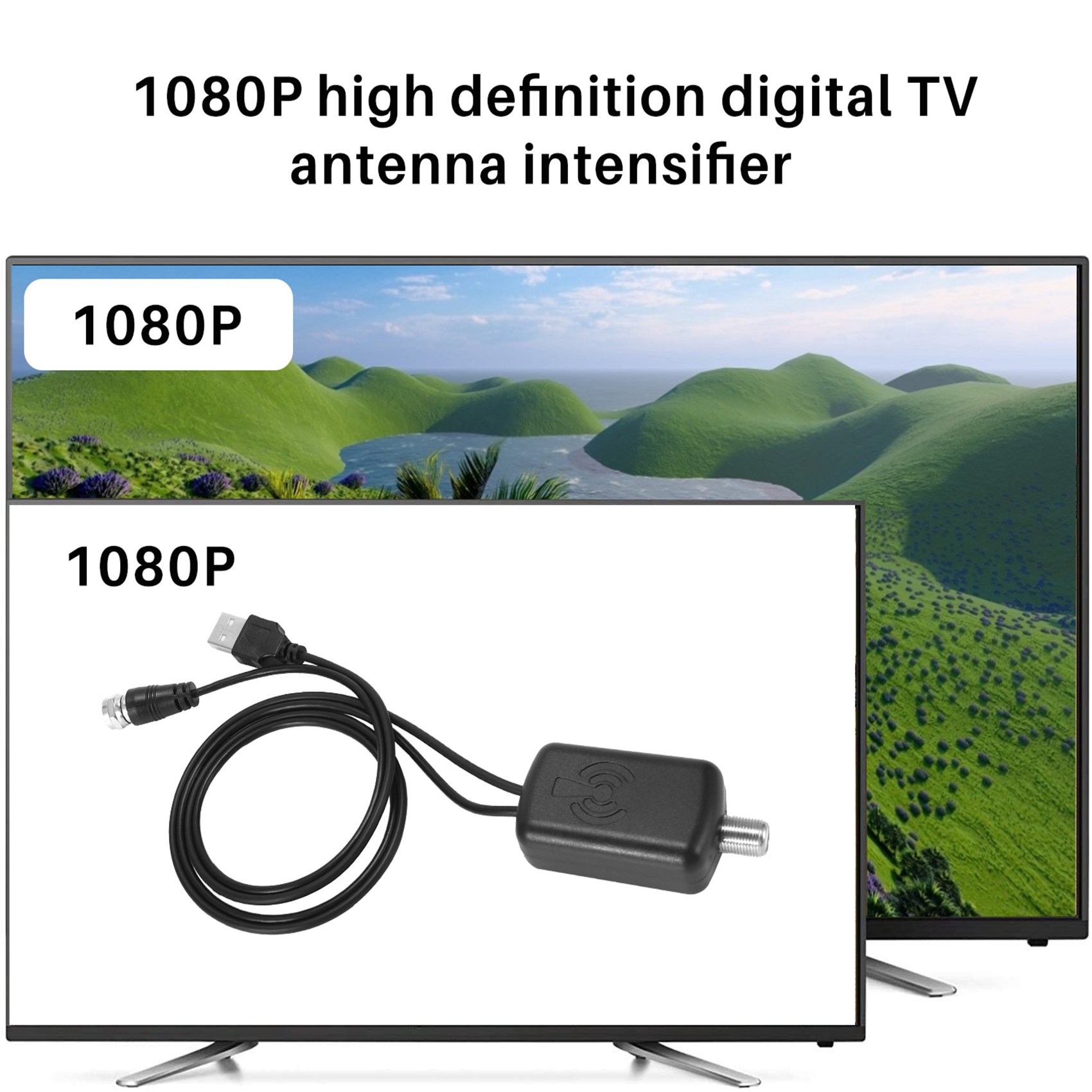 Wzmacniacz antenowy hdtv, wzmacniacz sygnału, antena hdtv z zasilaczem usb