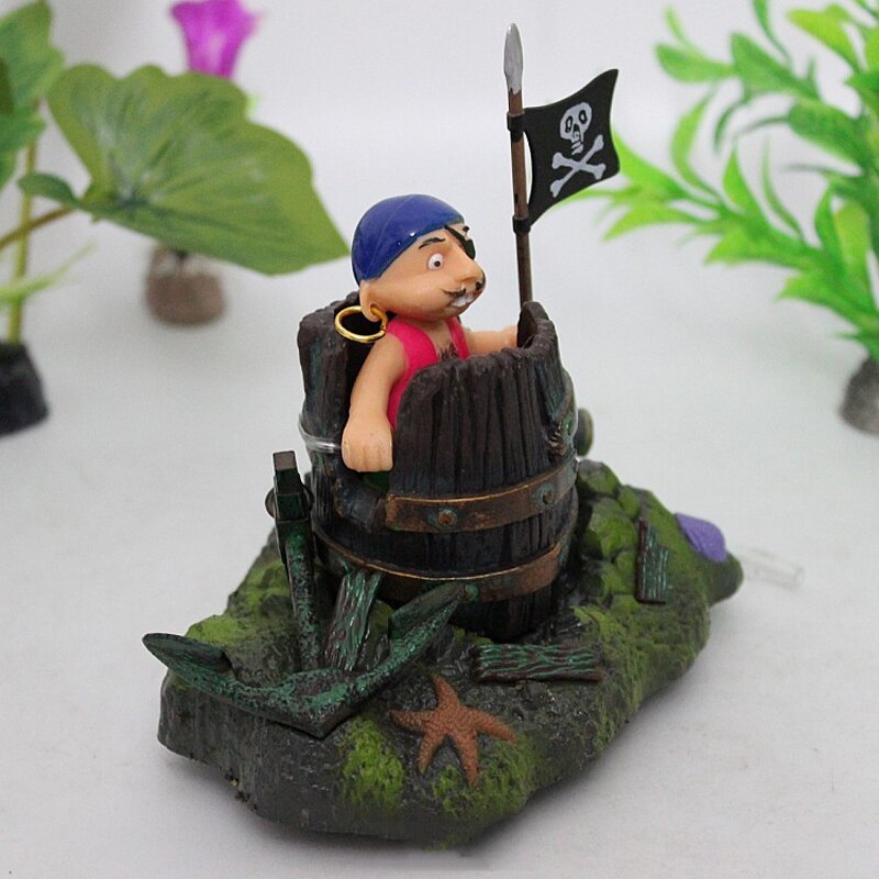 Aquarium decoratie piraat in ton aquarium ornament decoratie voor aquarium tank  w97 geweldig