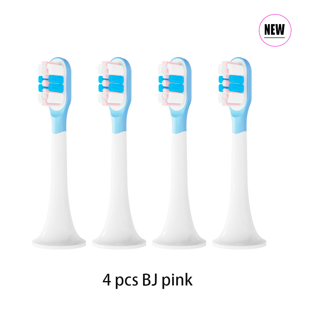 Cabezales de repuesto para cepillo de dientes eléctrico Xiaomi Mijia T300 T500, boquillas con cubierta antipolvo y embalaje al vacío recambios cepillos dientes oral: Turquesa