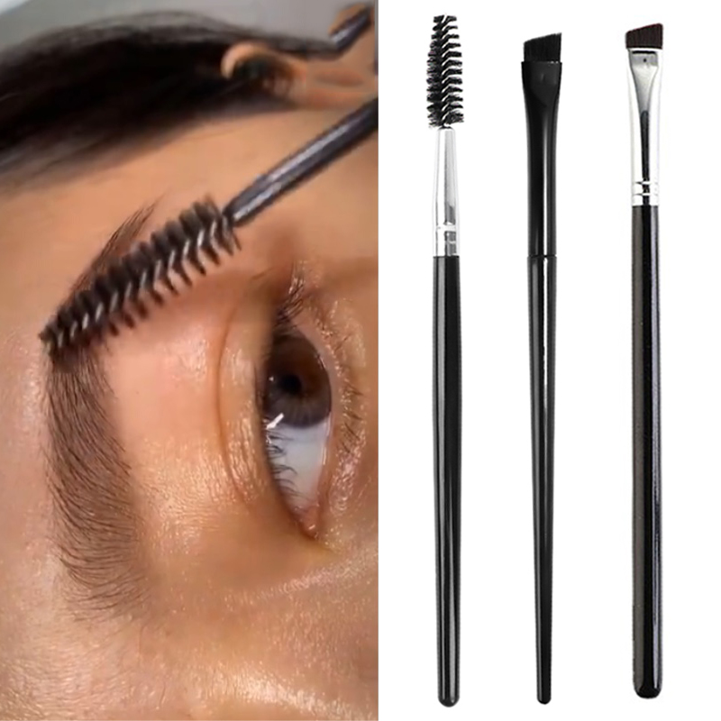 1/10 Uds. Cepillos suaves para pestañas, cepillo para cejas retorcido, contorno de codo, delineador de ojos, cepillos para mezclar ojos, herramienta de maquillaje cosmético