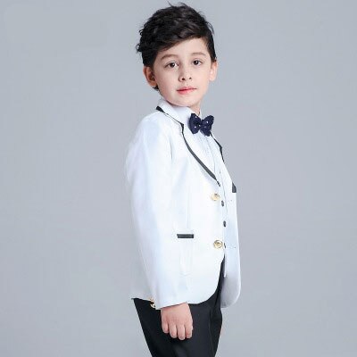 2018 new fashion neonati maschi capretti di autunno della molla blazers suits ragazzo vestito per matrimoni bambini formale abito bianco da sposa ragazzo abiti