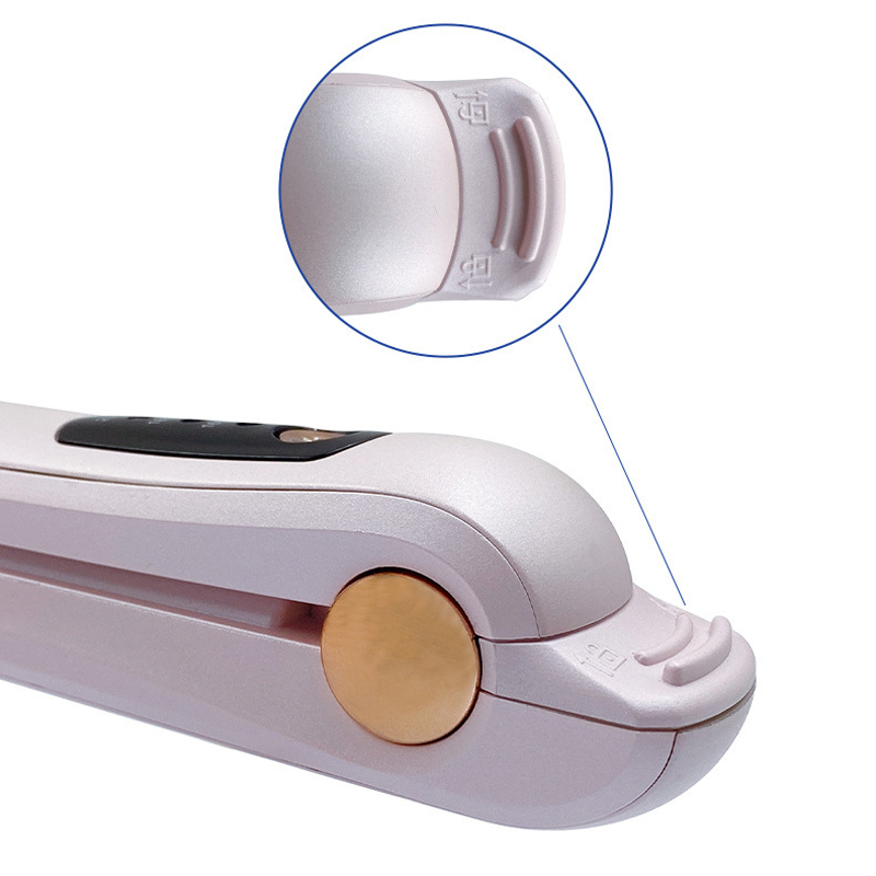 Plancha de pelo inalámbrica, miniplancha recargable por USB de cerámica, batería de 4000mA