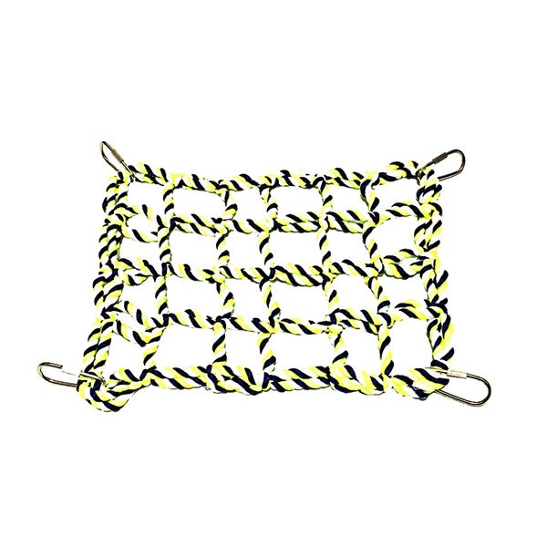 28cm papegojor klätternät leksak natur rep gunga mesh nätstege för fågelpärlor tuggleksaker med krok husdjursmaterial &e: Default Title