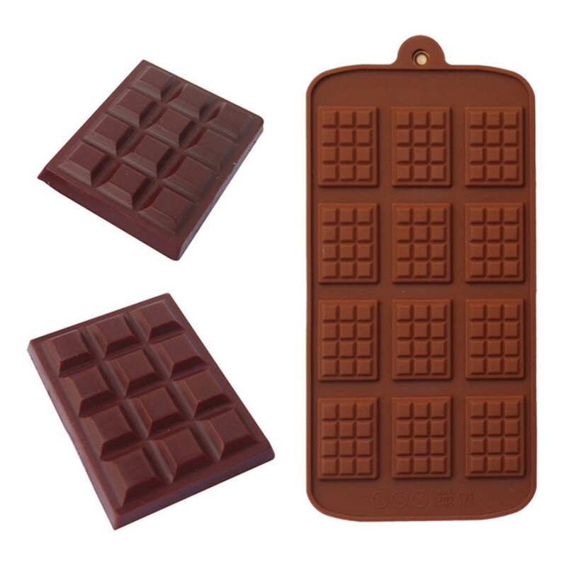 12 agujero de silicona molde de Chocolate, hielo crema moldes para postres utensilios para tartas de molde de hornear fina piel de silicona formas cariño colorido