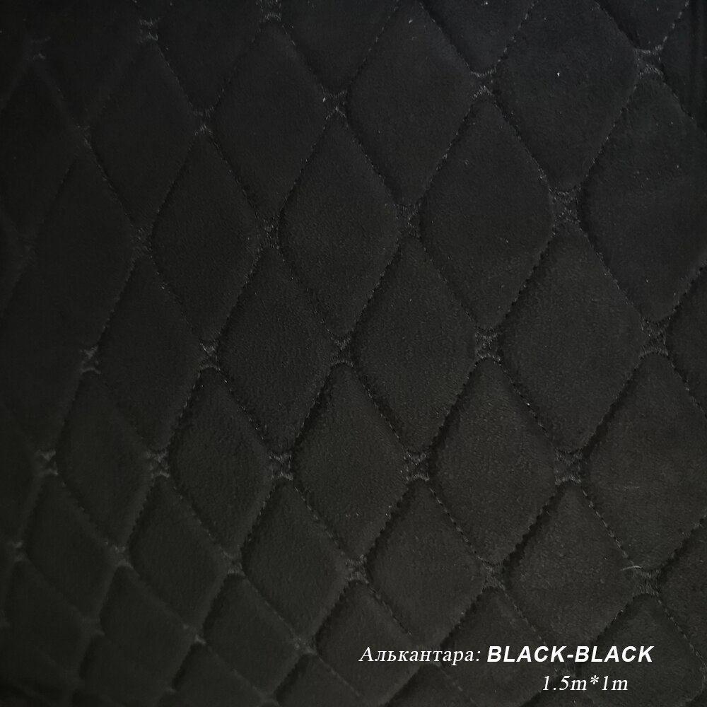 3D Diamant Wildleder Stoff Auto Innen Änderung Auto Sitz Abdeckung Auto Tür Änderung Auto Decke Änderung Möbel Sofa Änderung: Schwarz-Schwarz