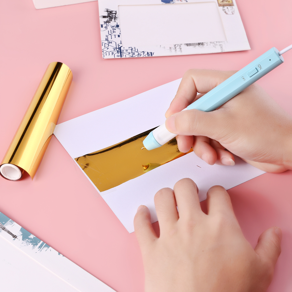 Pluma de estampado de lámina de calentamiento de cabeza intercambiable, da matices brillantes de escritura a mano, matices brillantes para tus proyectos, manualidades Diy