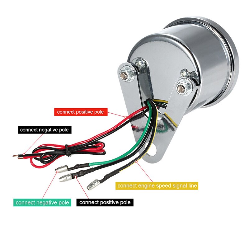Digital Electronic Induction Backlight Universal Motorcycle Speedometer Meter Counter Rpm Shift Tachometer Universal