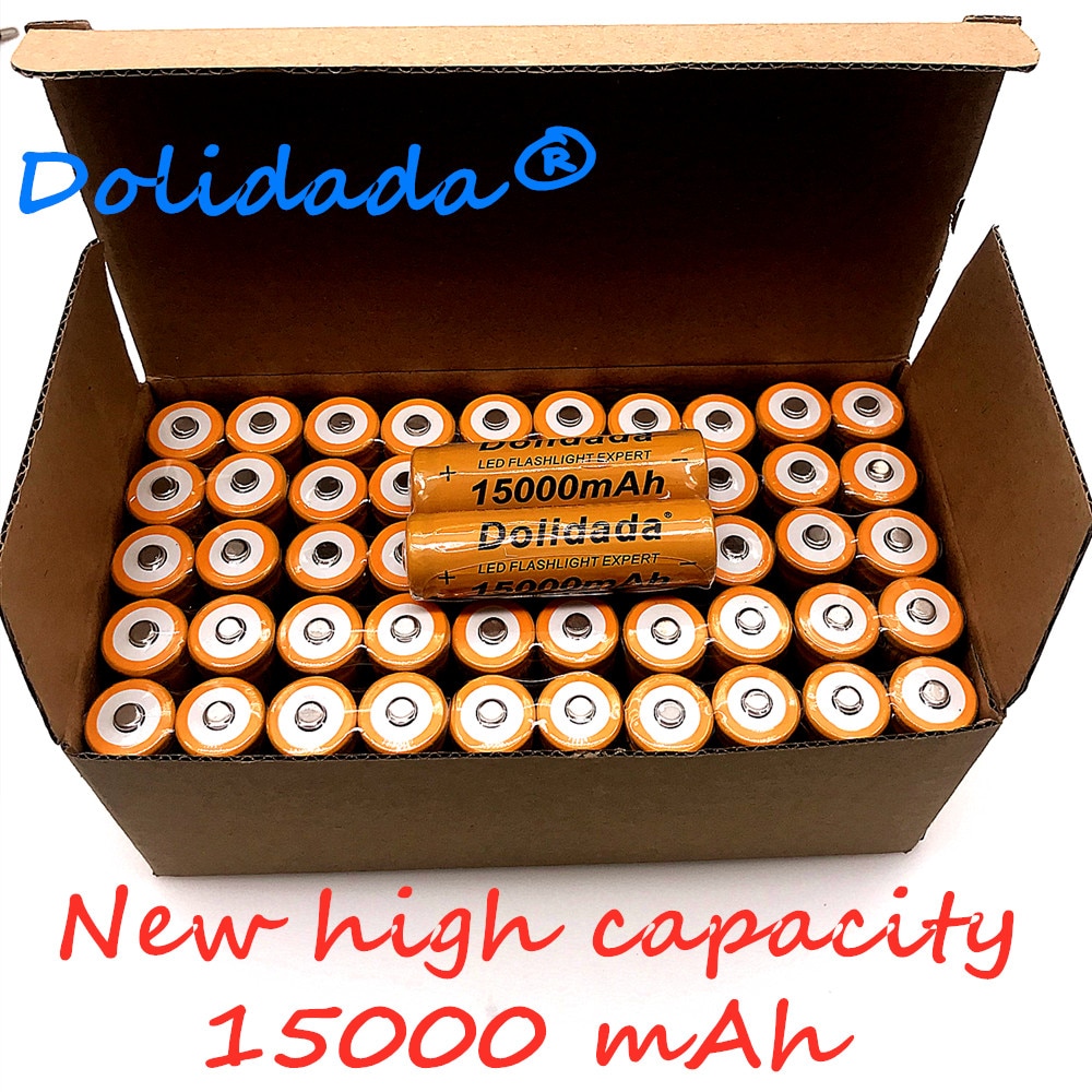 1-50 Stuks Gloednieuwe 18650 Batterij 3.7 V 15000 Mah Oplaadbare Lithium Batterij Hoge Capaciteit Batterij Voor Zaklamp