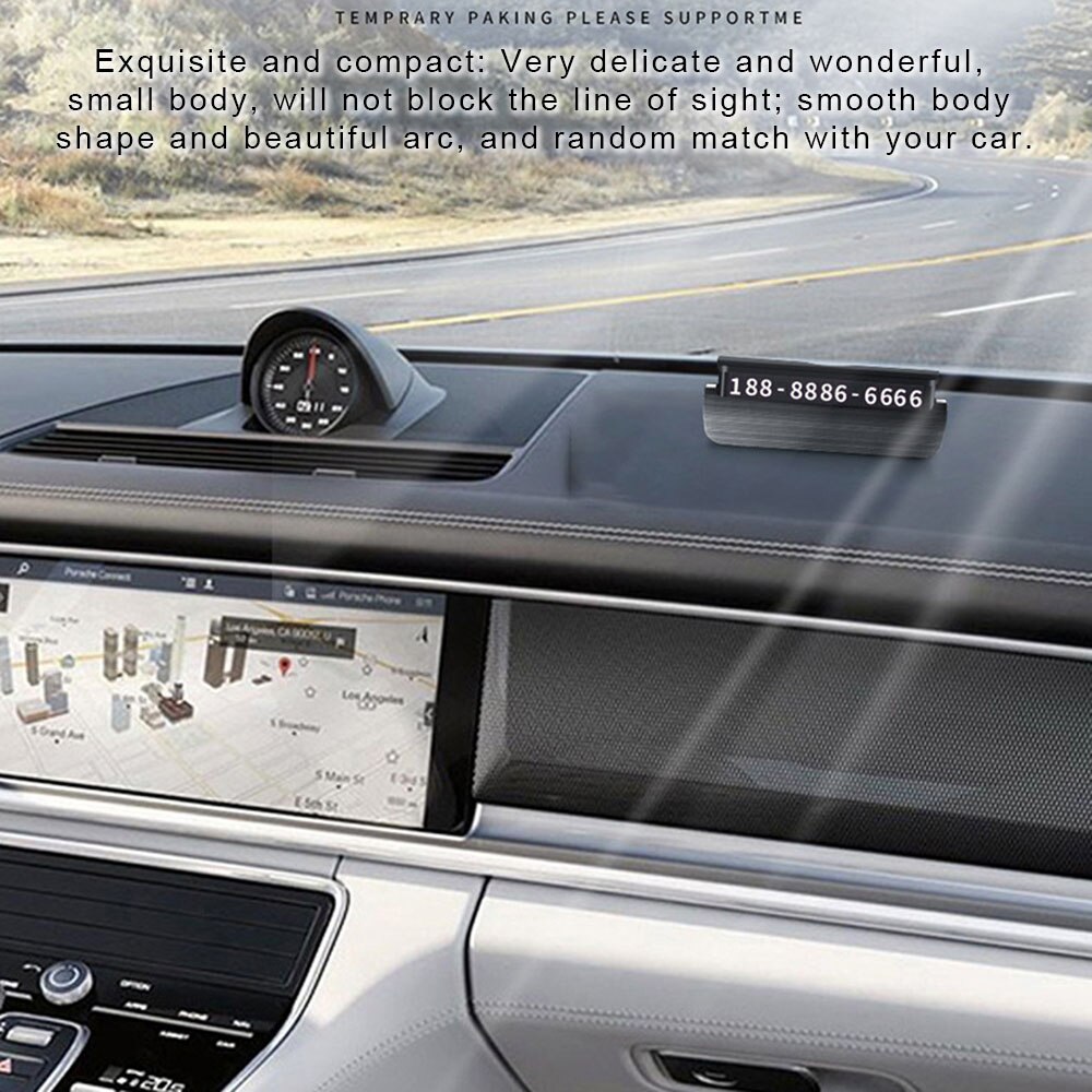 Dold lysande bil telefonnummer skylt bil klistermärke natt ljus telefonnummer i bilen för bil styling tillfälligt parkeringskort