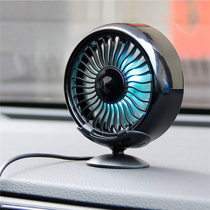 12V Elektrische Auto Ventilator 360 Graden Draaibaar 2 Speed Dual Hoofd Auto Auto Koeling Air Circulatiepomp Fan Voor Van suv Rv Boot Auto