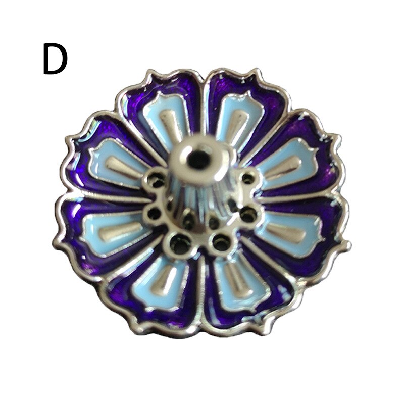 Rundt fad emalje lotus blomsterfanger tallerken røgelsesholdere boligindretning mini meditation buddha sandeltræ pind holder brænder: 04